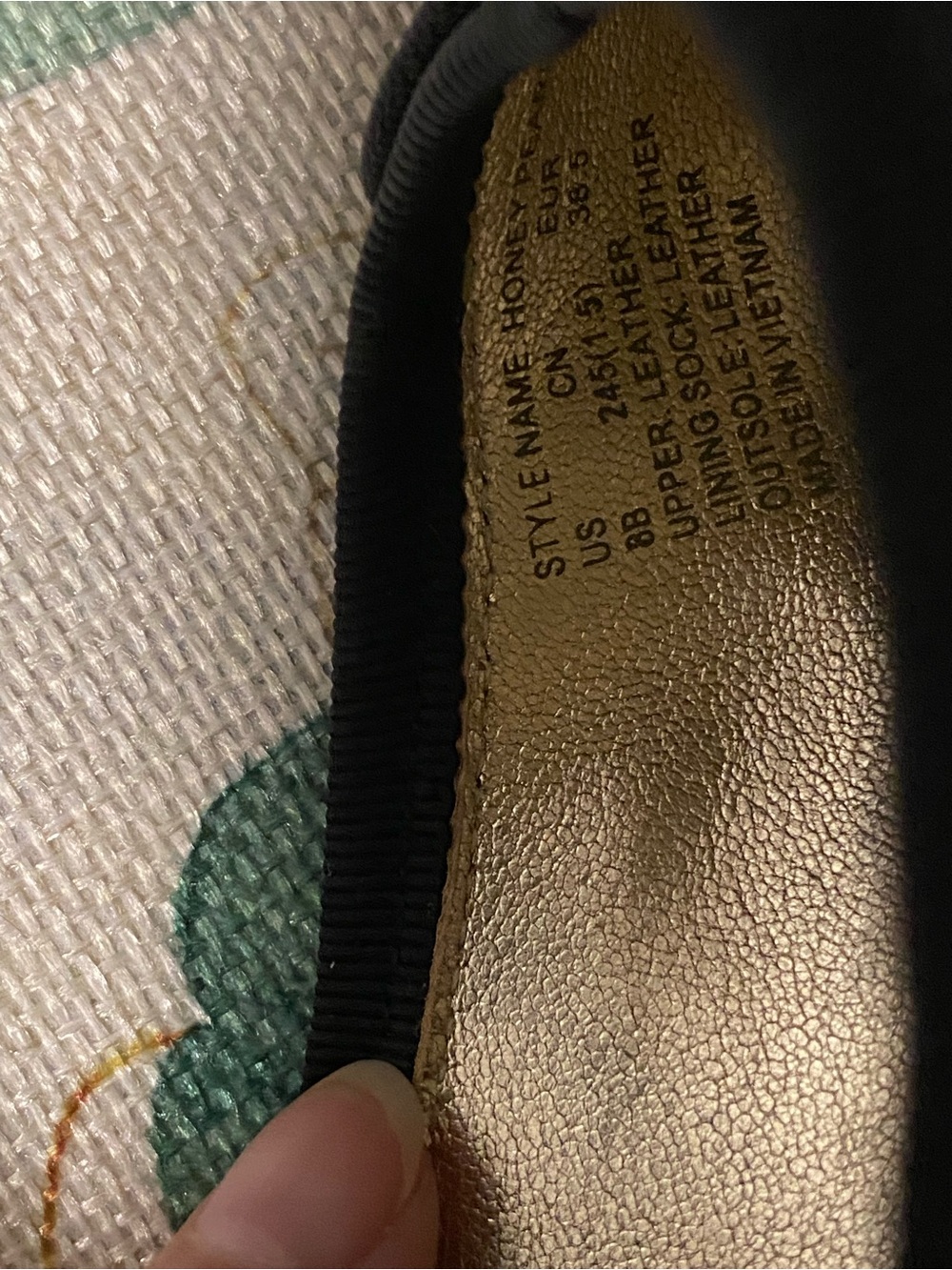 kate spade Black Leather Honey Pearl-Studded Ballet Flats, 8 women’s - Picture 7 of 8